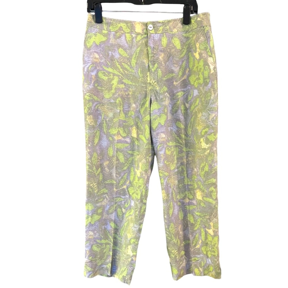 Sigrid Olsen So Blue Straight Leg Patterned Pants 12